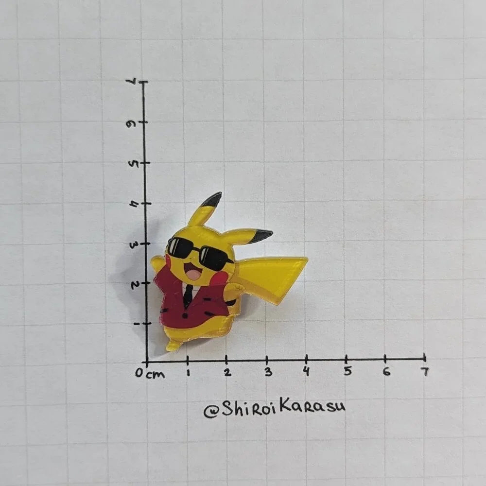 Pikachu Pokemon Anime Acrylic Pins Set of 6 NEW